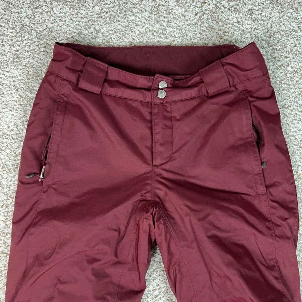 Columbia Pants Women Small Red Omni-Tech Omni-Heat Snow Pants Ski Winter Outdoor
